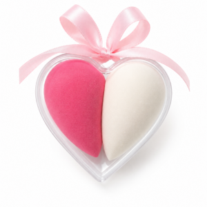 Set 2 Esponjas de Maquillaje en Envase Corazón - BEAUTY