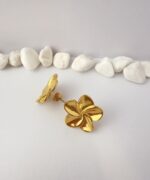 Aros Florales Enchapados en Oro 18K - Imagen 2
