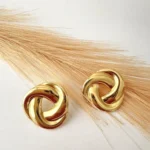 Aros Enroscados Enchapados en Oro 18K