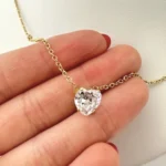 Collar Corazon Brillante Enchapado en Oro 18K - Imagen 2
